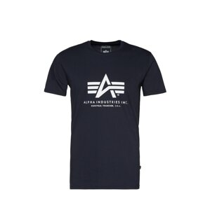 ALPHA INDUSTRIES Tričko  námornícka modrá / biela