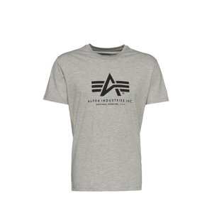 ALPHA INDUSTRIES Tričko  svetlosivá / čierna