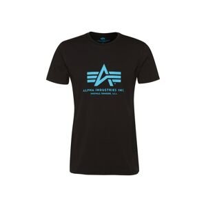 ALPHA INDUSTRIES Tričko  svetlomodrá / čierna