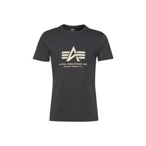 ALPHA INDUSTRIES Tričko  grafitová / biela