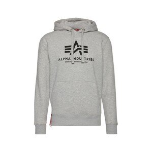 ALPHA INDUSTRIES Sveter  sivá melírovaná / krvavo červená / čierna