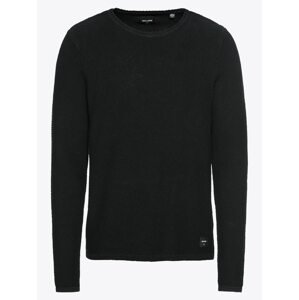 Only & Sons Sveter 'onsDAN 7 STRUCTURE CREW NECK NOOS'  čierna