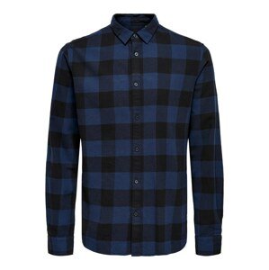 Only & Sons Košeľa 'ONSGudmund'  enciánová / čierna