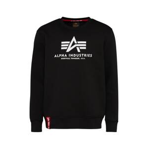 ALPHA INDUSTRIES Mikina  čierna / biela