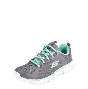 SKECHERS Nízke tenisky 'Graceful Get Connected'  tmavosivá / mätová / biela