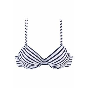 VENICE BEACH Bikinový top 'Summer'  námornícka modrá / biela