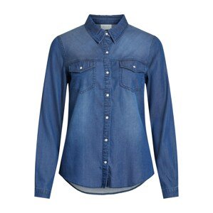 VILA Blúzka 'VIBista'  modrá denim