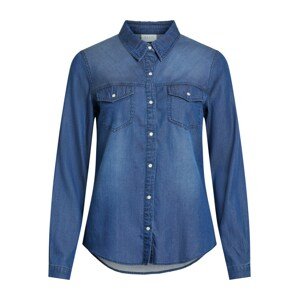 VILA Blúzka 'VIBista'  modrá denim