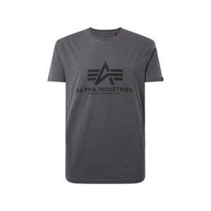 ALPHA INDUSTRIES Tričko  tmavosivá / čierna