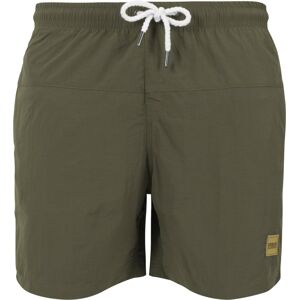 Urban Classics Plavecké šortky 'Block Swim'  kaki