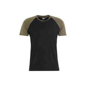 Urban Classics Tričko  olivová / čierna