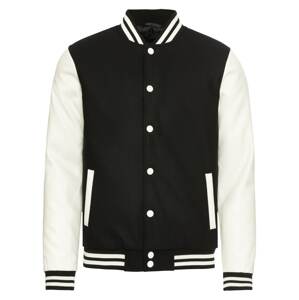 Urban Classics Prechodná bunda 'Oldschool'  čierna / biela