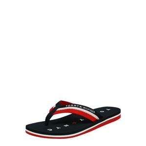 TOMMY HILFIGER Žabky 'Loves Ny Beach'  námornícka modrá / červená / biela