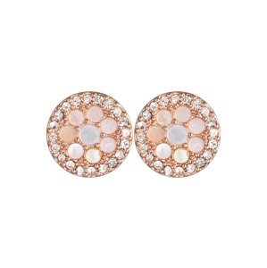 FOSSIL Náušnice 'VINTAGE GLITZ'  ružové zlato / ružová / biela