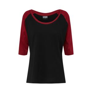 Urban Classics Tričko  burgundská / čierna