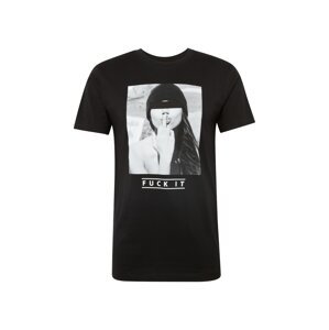 Mister Tee Tričko 'F#?KIT'  čierna / biela
