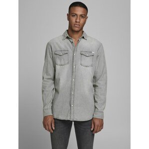 JACK & JONES Košeľa 'Sheridan'  sivý denim