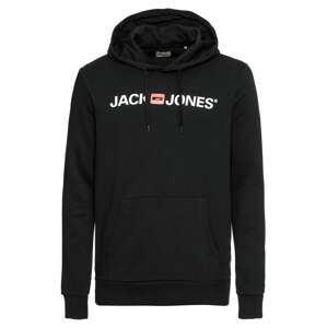 JACK & JONES Mikina  melónová / čierna / biela