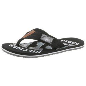 TOMMY HILFIGER Žabky  hnedá / sivá / čierna / biela
