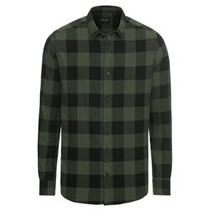 Only & Sons Košeľa  tmavozelená / čierna
