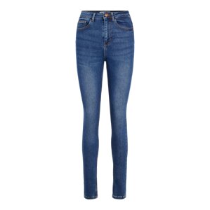 PIECES Džínsy  modrá denim / hnedá