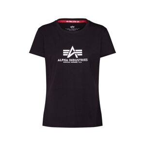 ALPHA INDUSTRIES Tričko  čierna / biela
