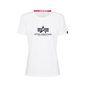 ALPHA INDUSTRIES Tričko  čierna / biela