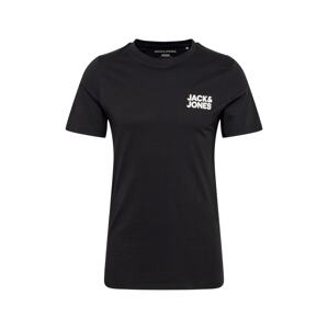 JACK & JONES Tričko  čierna / biela