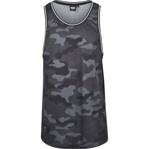 Urban Classics Tričko 'Camo Mesh'  sivá / tmavosivá / čierna