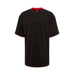 Urban Classics Tričko  červená / čierna