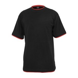 Urban Classics Tričko  červená / čierna