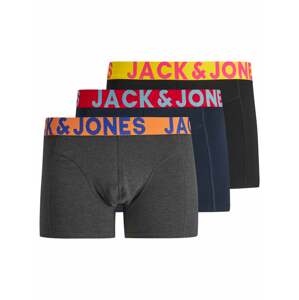 JACK & JONES Boxerky 'JACCrazy'  tmavomodrá / antracitová / oranžová / čierna