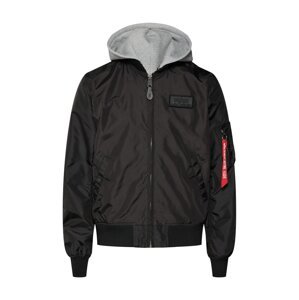 ALPHA INDUSTRIES Prechodná bunda  sivá melírovaná / čierna