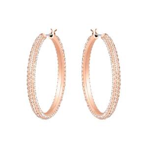 Swarovski Náušnice 'Stone'  ružové zlato / priehľadná