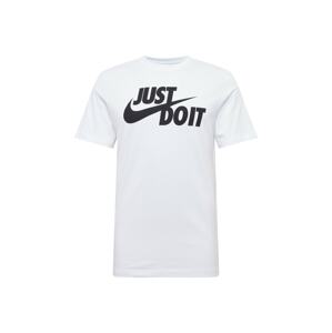 Nike Sportswear Tričko 'Swoosh'  čierna / šedobiela