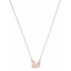 Swarovski Retiazka 'Dazzling Swan'  ružové zlato / ružová / biela