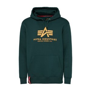 ALPHA INDUSTRIES Sveter  jedľová / svetlooranžová / červená / biela