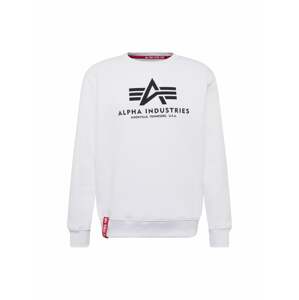 ALPHA INDUSTRIES Mikina  červená / čierna / biela