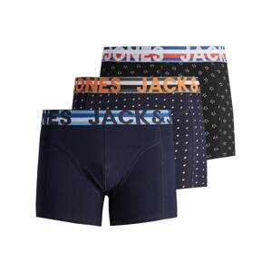 JACK & JONES Boxerky 'Henrik'  modrá / oranžová / čierna / biela
