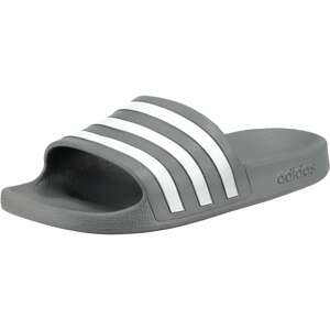 ADIDAS PERFORMANCE Plážové / kúpacie topánky 'Adilette Aqua'  tmavosivá / biela