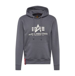 ALPHA INDUSTRIES Sveter  tmavosivá / biela