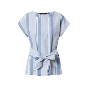 VERO MODA Blúzka 'VMMILEY'  modrá denim / biela