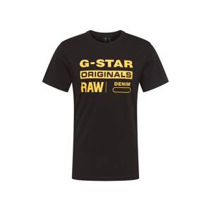 G-STAR Tričko 'Graphic 8'  žltá / čierna