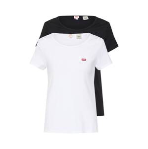 LEVI'S ® Tričko '2 Pack Crewneck Tee'  čierna / biela