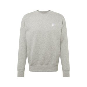 Nike Sportswear Mikina 'Club Fleece'  svetlosivá / biela