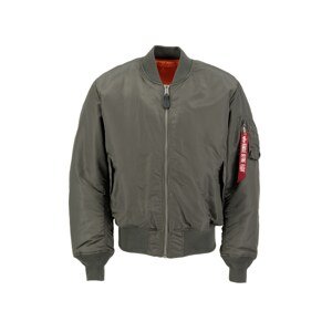 ALPHA INDUSTRIES Prechodná bunda 'MA-1'  jedľová / červená / biela
