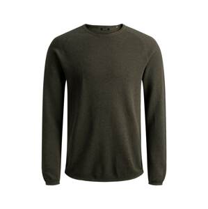 JACK & JONES Sveter 'JJEHill'  námornícka modrá / olivová / biela
