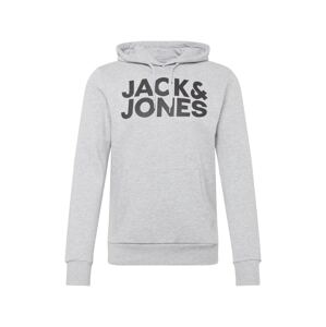 JACK & JONES Mikina  svetlosivá / čierna