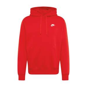 Nike Sportswear Mikina 'Club Fleece'  červená / biela