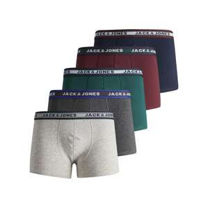 JACK & JONES Boxerky 'JACOliver'  námornícka modrá / sivá / antracitová / tmavozelená / vínovo červená